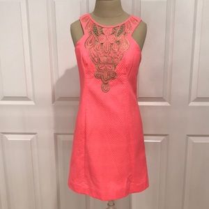 Lily Pulitzer Solid Neon Pink Dress